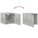 Slim Storage Cabinet Concrete Grey 40x42.5x225 cm Engineered Wood 3281283