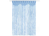 Macrame Curtain Blue 140x240 cm Cotton 323989