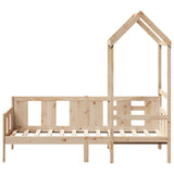 Day Bed with Roof without Mattress 90x190 cm Single Solid Wood 3282280
