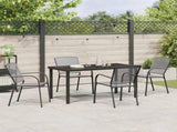 Garden Dining Set 5 pcs Anthracite Powder-Coated Steel 3379284