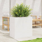 ZNTS Garden Planter White 70x40x68.5 cm Solid Wood Pine 3282485