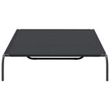 Elevated Dog Bed Black 150x90x20 cm Oxford Fabric and Steel 42000841