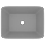 Luxury Wash Basin Matt Light Grey 41x30x12 cm Ceramic 147048