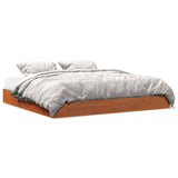 Bed Frame without Mattress Wax Brown 200x200 cm Solid Wood Pine 844814