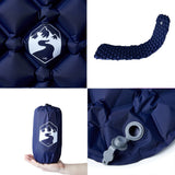 Inflating Camping Mattress 1-Person Navy Blue 190x58x6 cm 4007117