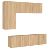 5 Piece TV Wall Units Sonoma Oak Engineered Wood 3216466