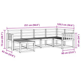 Outdoor Sofa Set 6 pcs Natural 3366632