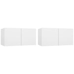 4 Piece TV Cabinet Set White Engineered Wood 3114526