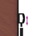 Retractable Side Awning Brown 220x500 cm 4004479