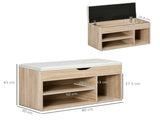 Shoes Cabinet Bench Hidden Storage Padded Seat Organiser Footwear Rack Hallway Oak Tone T3398P344668