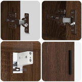 Bathroom Furniture Set 2 pcs Brown Oak Engineered wood & Metal 3392940