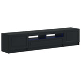 5 Piece LED TV Cabinet Black Engineered Wood 3416999