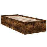 Bed Frame without Mattress Smoked Oak 90x190 cm Single 3281067