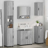 Bathroom Furniture Set with Drawer with Door 5 pcs Grey Sonoma 3392999