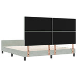 ZNTS Bed Frame Light Grey 180x200 cm Velvet 3344891