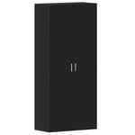 Shoe Cabinet with Door Black 80 x 39 x 180 cm Engineered wood 3333867