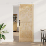 Sliding Door ORKDAL Brown 83 x 211 cm Solid Pine Wood 3333702