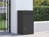 Parcel Drop Box with Storage Black 41 x 38 x 103 cm Steel 874933