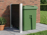 Garbage Bin Fence Grey 85 x 12 x 115 cm Aluminium and WPC 42039180