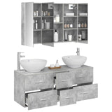 Bathroom Furniture Set 4 pcs Concrete Grey 3406986