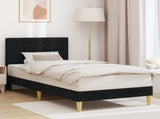 Bed Frame with Headboard Black 90 x 190 cm Fabric 42027823