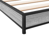 Bed Frame Grey Sonoma 80 x 200 cm Engineered Wood 8009146