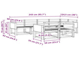 Outdoor Sofa Set 7 pcs Natural Solid Acacia Wood 3385295