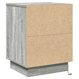 Bedside Cabinet Grey 39 x 34.5 x 50 cm Engineered wood 869620