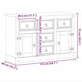 Sideboard Corona 112x40x75 cm Solid Wood Pine 4005680