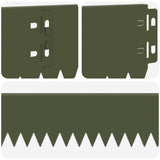 Lawn Edging 20 pcs 103 x 10 cm Steel Olive Green 8008335