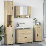 Bathroom Furniture Set with Drawer with Shelf 4 pcs Sonoma Oak 3393055