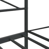 Day Bed without Mattress Black 100x190 cm Steel 4104669