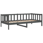 Day Bed without Mattress Grey Solid Wood Pine 90x200cm 806942