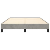 Bed Frame without Mattress Light Grey 135x190 cm Double Double Velvet 349848