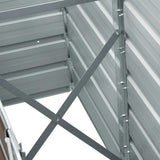 Garden Raised Bed Galvanised Steel 240x40x45 cm Brown 47046