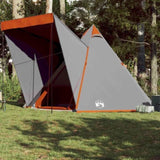 ZNTS Family Tent Tipi 6-Person Grey and orange Waterproof 4009440