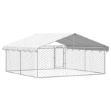 Outdoor Dog Kennel with Roof 300x300x150 cm 171501