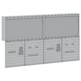 Tool Cabinet Set with Shelf 6 pcs Black Powder-Coated Steel 3321402
