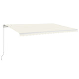 Manual Retractable Awning with LED 500x350 cm Cream 3069022