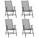 Folding Mesh Chairs 4 pcs Steel Anthracite 310153