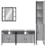 4 Piece Bathroom Cabinet Set Grey Sonoma Engineered Wood 3214748