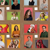 Collage Photo Frame for 24x Picture Light Brown MDF 332785