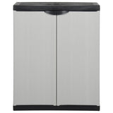 Garden Cabinet Grey and Black PVC and Polypropylene Medium 340981