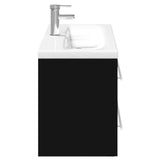 Bathroom Sink Cabinet with Built-in Basin Black 3278795