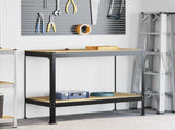 Workbench Black 115 x 55 x 91 cm Engineered Wood and Metal 42020128