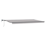 Retractable Awning Light Grey 600 x 300 cm Fabric and Aluminium 3331658