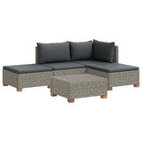 4 pcs Rattan Lounge Set with Cushions GENDT Natural Rattan 3429845