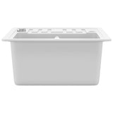 ZNTS Granite Kitchen Sink Single Basin White 144861