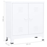 Storage Chest White Steel Medium Storage Chest Rectangular 339624