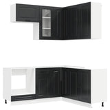 Kitchen Unit KALMAR 8 pcs Black Engineered Wood 3438372